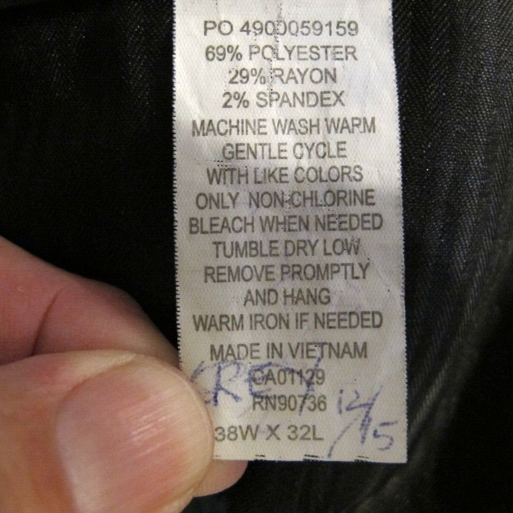 Lauren Ralph Lauren Flat Front Gray Dress Pants Slacks Men's Size‎ 38 x 32 - Picture 5 of 7